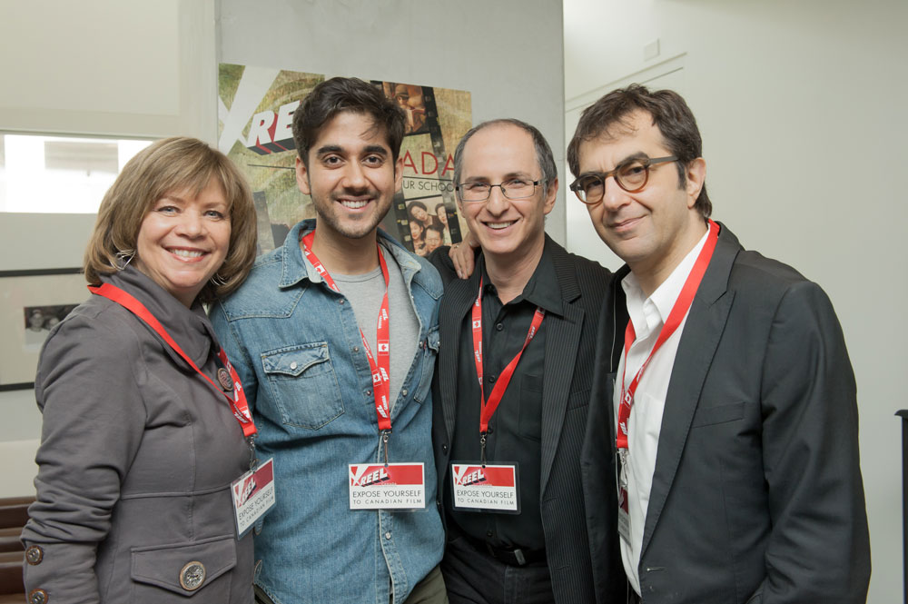 Sharon Corder, actor Vinay Virmani, Jack Blum, and director Atom Egoyan.