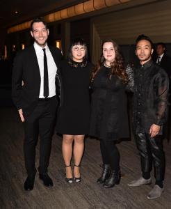 The team behind Rogers Best Canadian Film nominee "Wexford Plaza" (from left):producer Matt Greyson, director Joyce Wong, actors Reid Asselstine and Darrel Gamotin