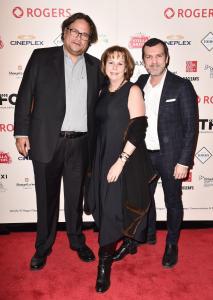 Presenter Jesse Wente (left); TIFF Executive Director/COO Michele Maheux, Hot Docs Director of Programming Shane Smith