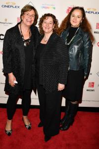 (left to right) Gala Producer Helga Stephenson; Karen Thorpe, Ontario Media Development Corporation; Producer Jennifer Jonas