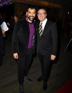 Zaib Shaikh, Toronto Film Commissioner, (left); Martin Katz, Chair, Academy of Canadian Cinema and Television